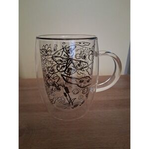 Star Wars The Mandalorian Nature Friends Double Wall Glass Mug Cup JoyJolt